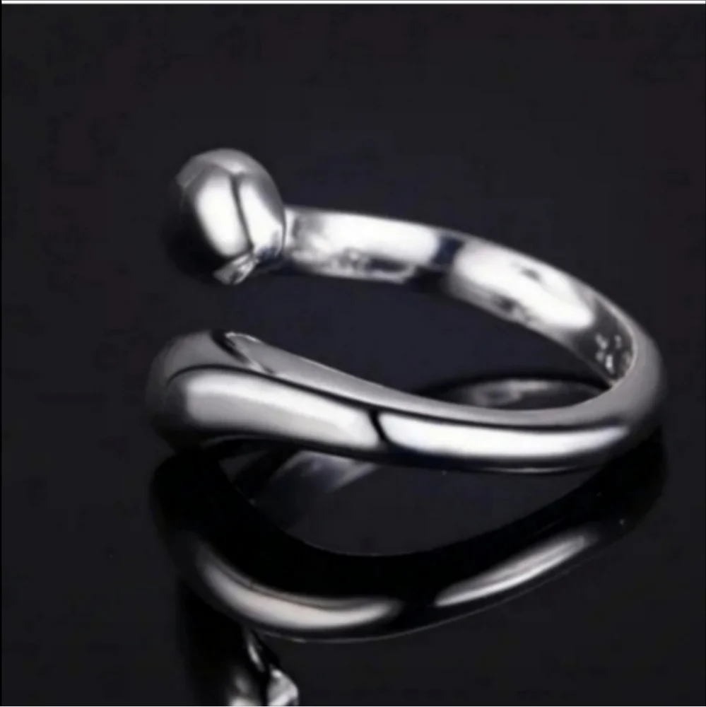 925 Sterling Silver Waterdrop Jewelry Set Bracelet Necklace Earrings and Ring - Picture 12 of 16